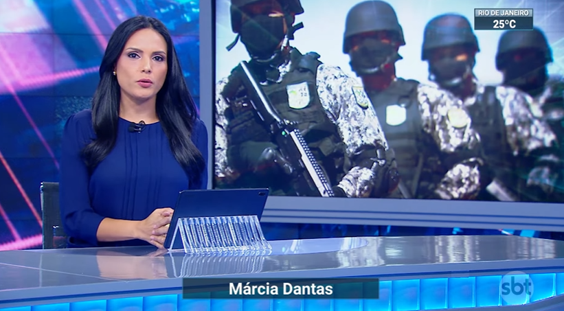 A apresentadora Márcia Dantas era âncora do SBT Brasil (Créditos: Reprodução)