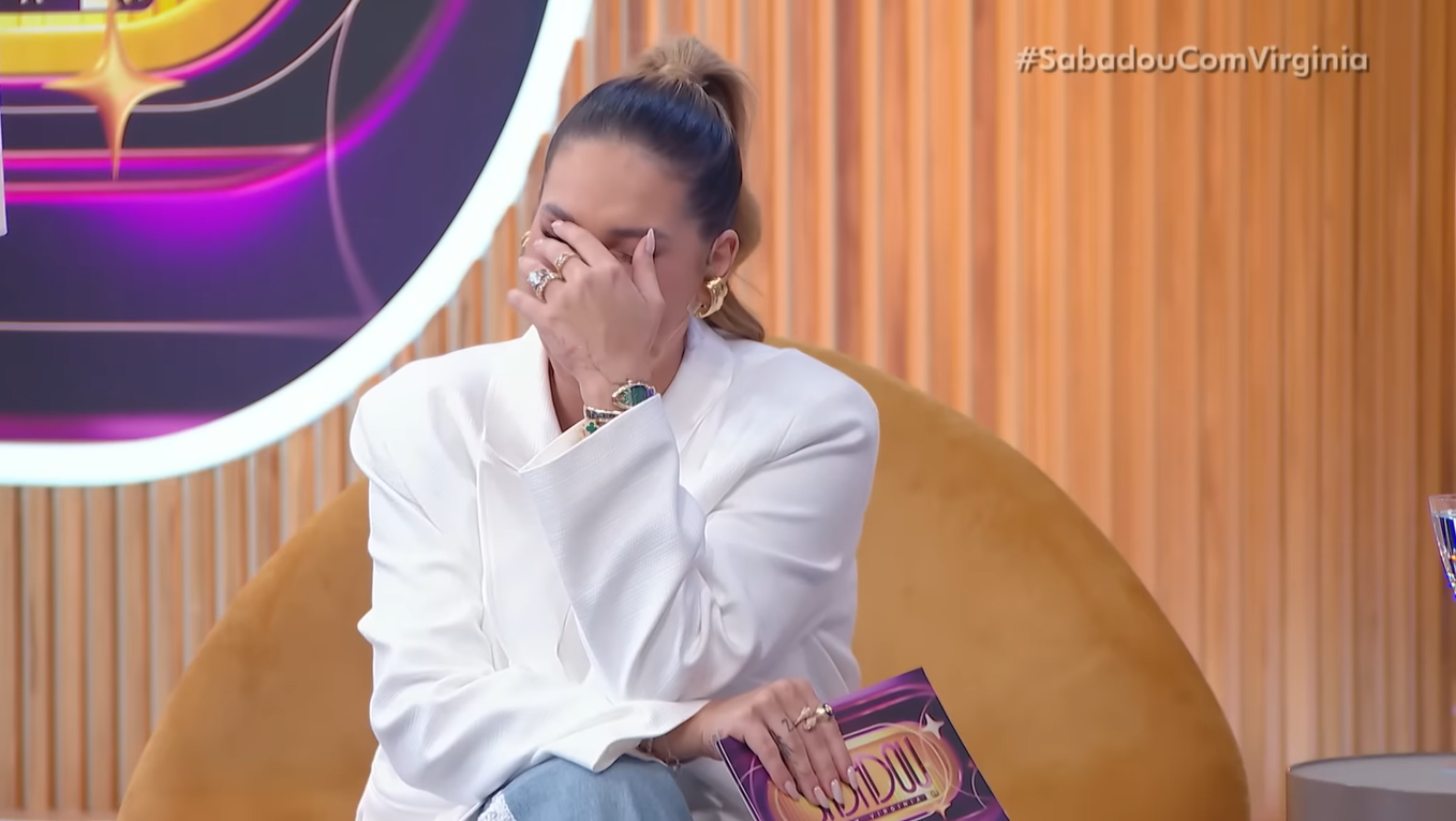 A apresentadora Virginia Fonseca durante o Sabadou, exibido pelo SBT (Créditos: Reprodução)